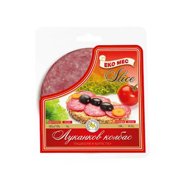 Луканков колбас слайс 100гр. „Еко Мес“