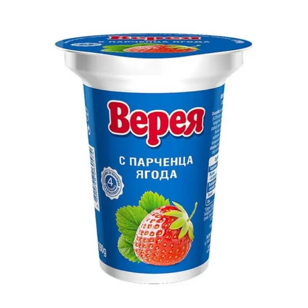Млечно кисел десерт с парченца - ягода 290гр. „Верея“