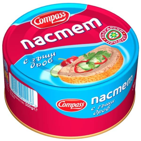 Пастет гъши дроб 300гр. „Компас“