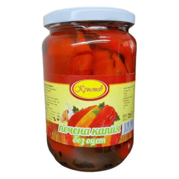 Печена капия без оцет 680гр. „Кръстев“