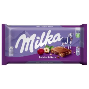 Шоколад 100гр. лешник + стафида/цял лешник „Milka“