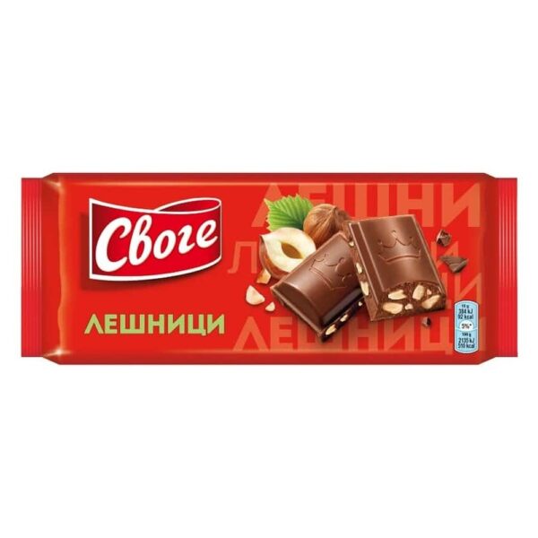 Шоколад 80гр. лешник „Своге“