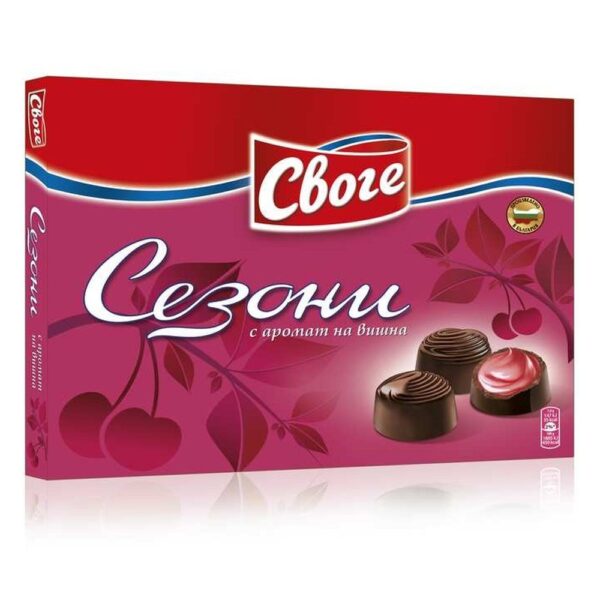 Шоколадови бонбони вишна 160гр. в кутия „Сезони“ — Своге