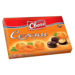 Шоколадови бонбони кайсия 160гр. в кутия „Сезони“