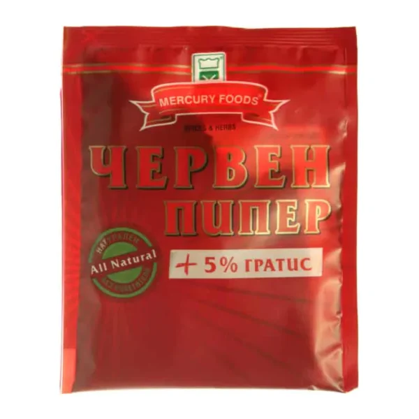 Червен пипер 100гр. × 25бр. „Меркурий“