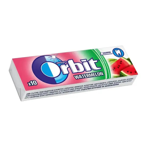 Дъвки драже 14гр. диня, ягода, уайт „Orbit“, снимка 2