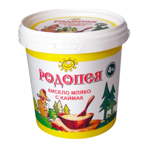 Домашно кисело мляко с каймак 1кг. „Родопея“