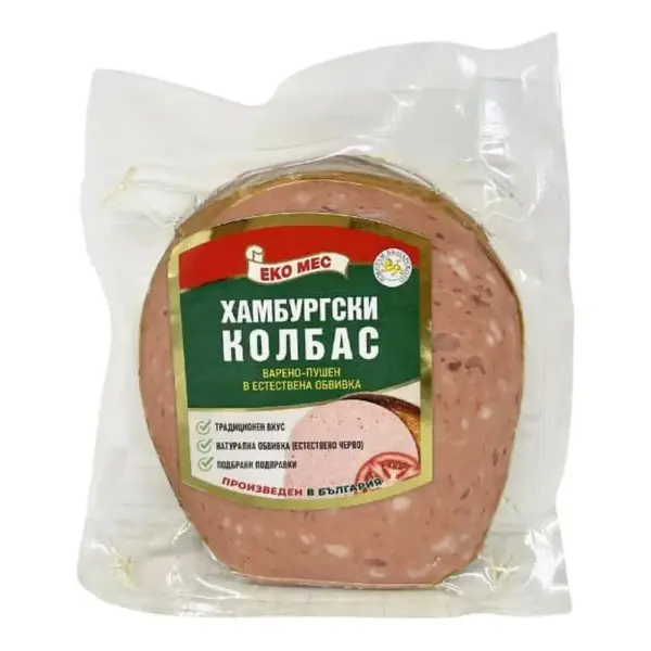 Хамбургски колбас варен пушен дребен във вакуум „Еко Мес“