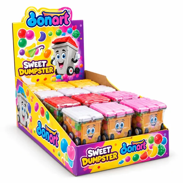 Контейнерче близалки с играчка 11гр. × 12бр. в кутия „Бонарт“