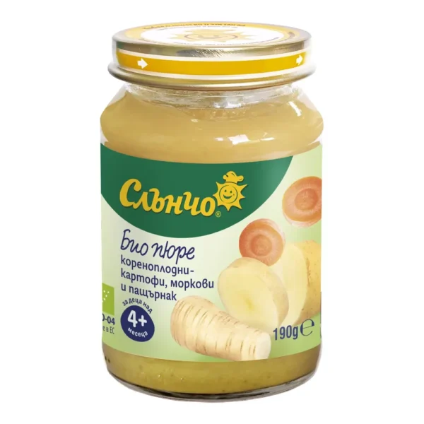Пюрета 190гр. зеленчукови различни видове 4м+ „Слънчо“