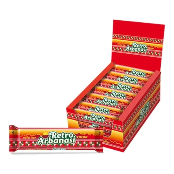 Шоколадови вафли ретро 50гр. × 24бр. в кутия „Арбанаси“